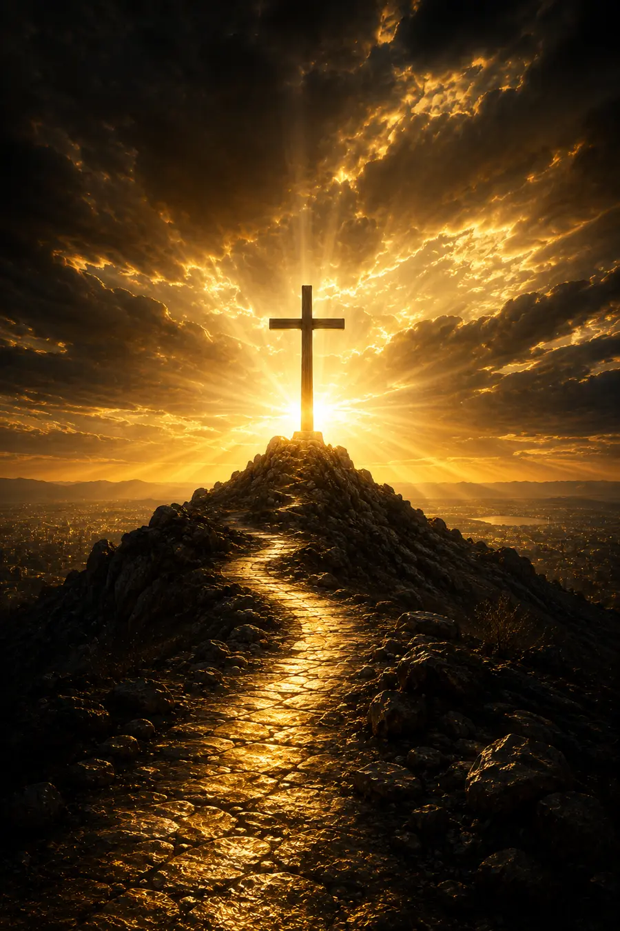 The cross at the end of the road